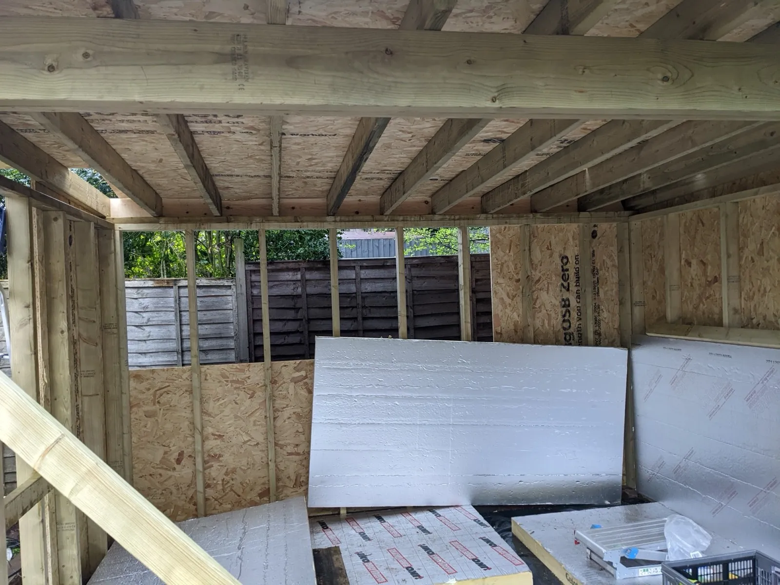 roof starting to go on